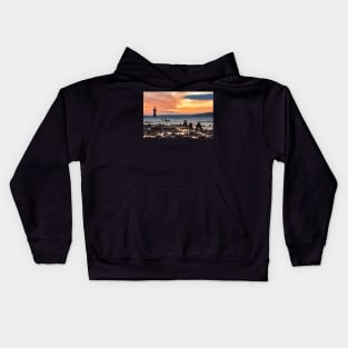 Whiteford Lighthouse, Gower, Wales Kids Hoodie